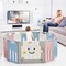 Costway 14-Panel Foldable Baby Playpen Kids Activity Centre Lock Door Rubber Bases